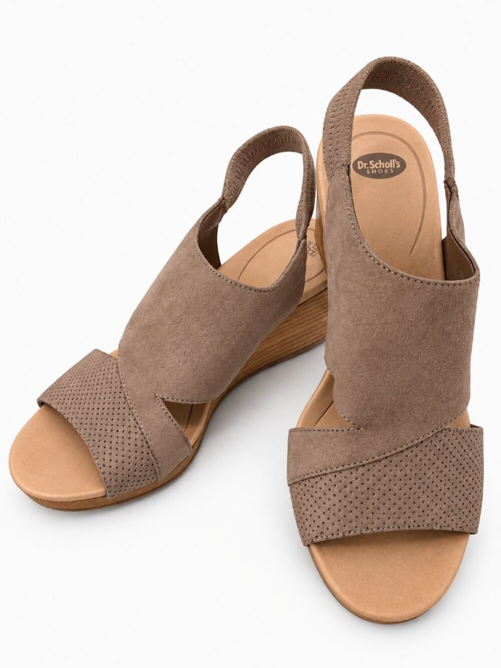 Dr. Scholl’s Taupe Wedge Sandals, Women’s Size 8M